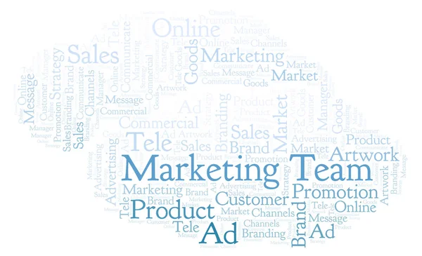 Word Cloud Text Marketing Team Wordcloud Made Text Only — Stock Photo, Image
