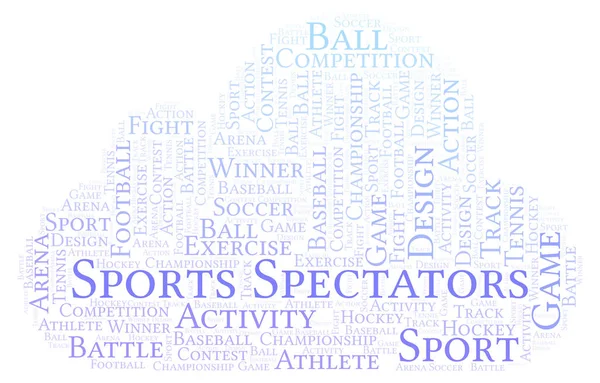 Sports Spectators Mot Nuage Fait Avec Texte Seulement — Photo