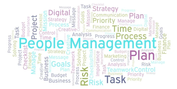 Mensen Management Woord Wolk Gemaakt Met Alleen Tekst — Stockfoto