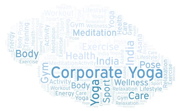 Corporate Yoga word cloud. Wordcloud made with text only.