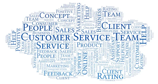 Customer Service Team word cloud. Made with text only.