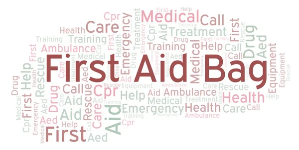 First Aid Bag word cloud, made with text only