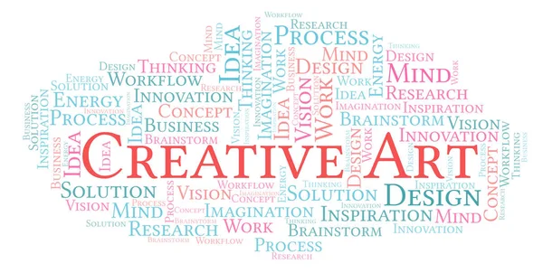 Creative Art word cloud, made with text only