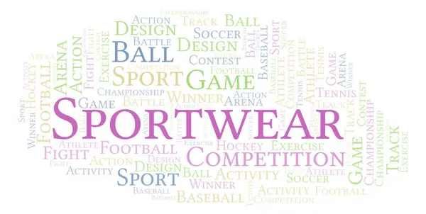 Sportwear Word Cloud Made Text Only — Stock Photo, Image