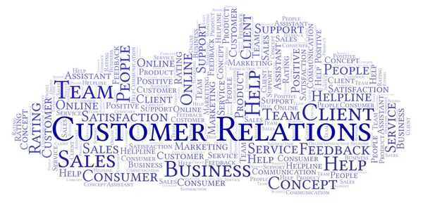 Customer Relations word cloud. Made with text only.