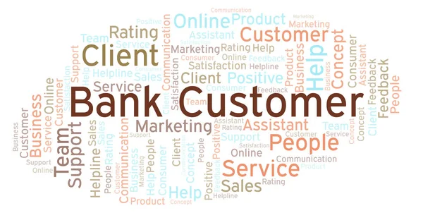 Bank Customer Word Cloud Made Text Only — Stock Photo, Image