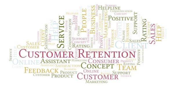 Customer Retention Word Cloud Realizzato Solo Con Testo — Foto Stock