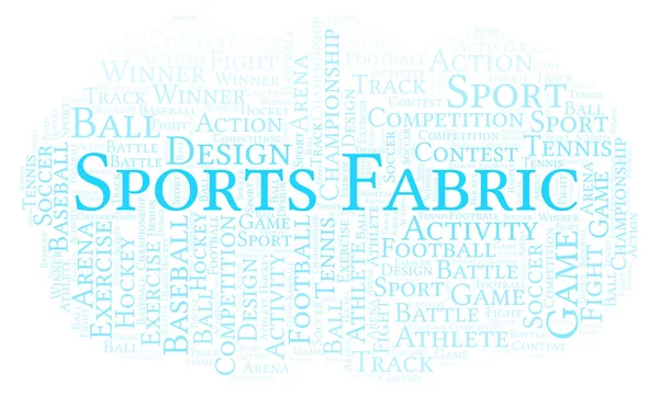 Sports Fabric word cloud. Made with text only.