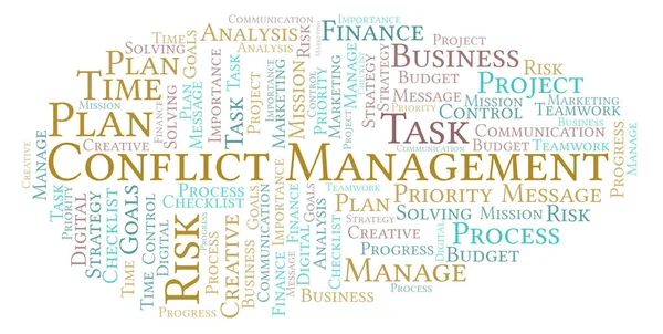 Conflict Management word cloud, made with text only