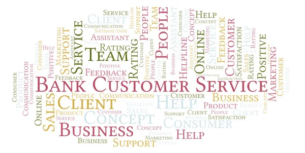 Bank Customer Service Word Cloud Made Text Only — Stock Photo, Image