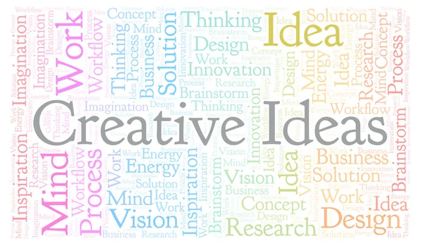 Creative Ideas Word Cloud Made Text Only — Stock Photo, Image