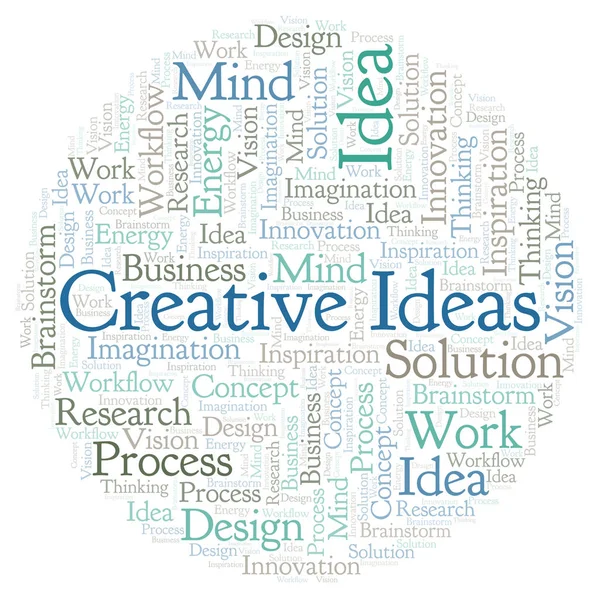 Creative Ideas Word Cloud Made Text Only — Stock Photo, Image