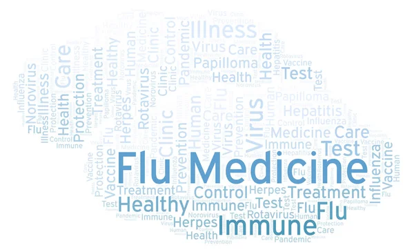 Flu Medicine word cloud, made with text only — Stock Image Flu Medicine Word Cloud Made Text Only Stock Image