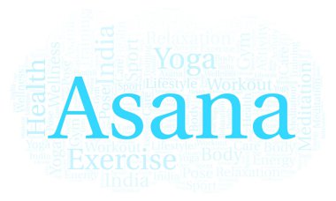 Asana kelime bulutu. Yalnızca metin ile yapılan Wordcloud.