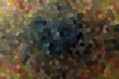 Kahverengi, kırmızı ve mavi küçük altıgen çarpıcı soyut Illustration. Projeniz için çarpıcı.