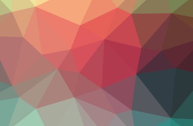 Kırmızı Düşük poli resmi güzel çok renkli arka plan