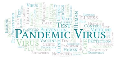 Yalnızca metin ile yapılan pandemik virüs kelime bulutu