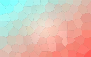 Aqua ve Kırmızı pastel büyük altıgen arka plan resmi