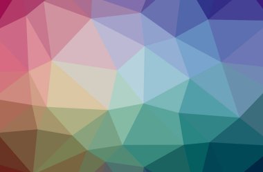 Mavi poligonal güzel çok renkli arka plan resmi