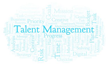 Yetenek yönetimi kelime bulutu, yalnızca metin ile yapılan