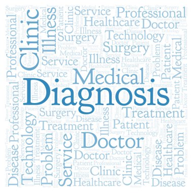 Tanı şekiller bulut kelime. Yalnızca metin ile yapılan Wordcloud.