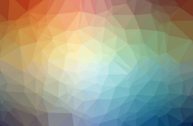 Soyut düşük poli mavi yatay arkaplan çizimi