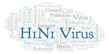 H1n1 virüsü kelime bulutu, yalnızca metin ile yapılan