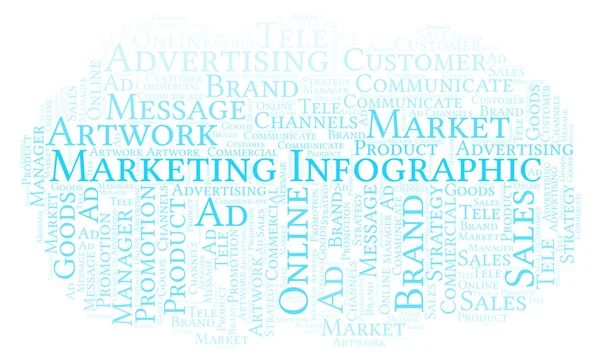 Cloud Word Avec Texte Infographie Marketing Wordcloud Fait Avec Texte — Photo