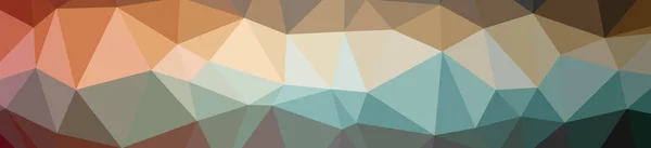 Illustration of abstract low poly orange banner background