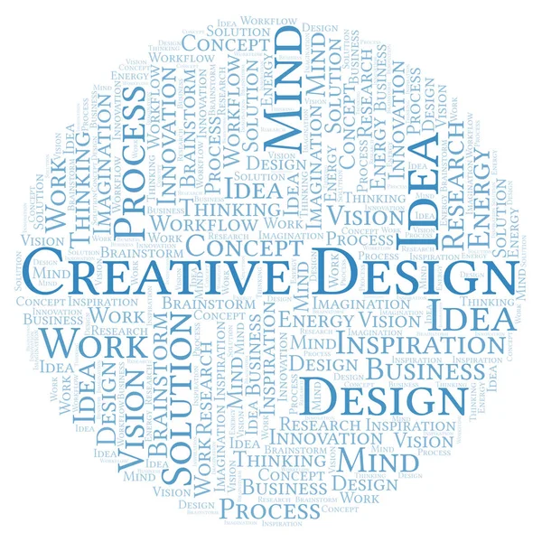 Creative Design Word Cloud Realizzato Solo Con Testo — Foto Stock