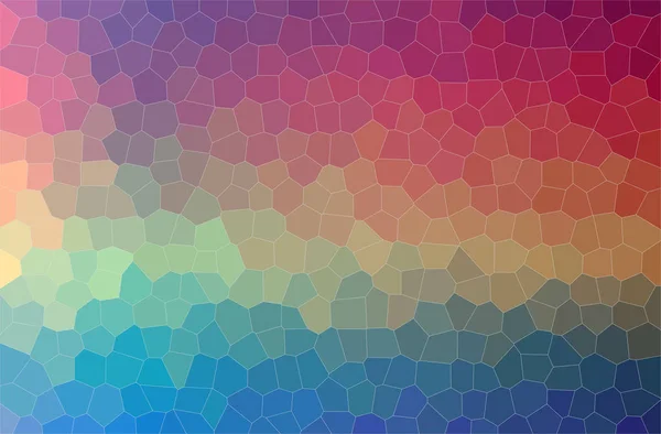 Abstract illustration of blue, red and yellow little hexagon background