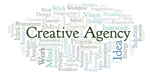 Creative Agency word cloud, made with text only