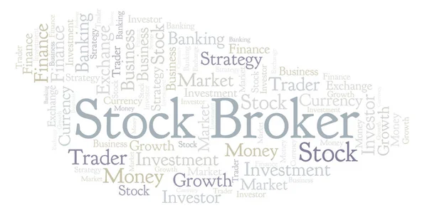 Stock Broker word cloud. Wordcloud made with text only.