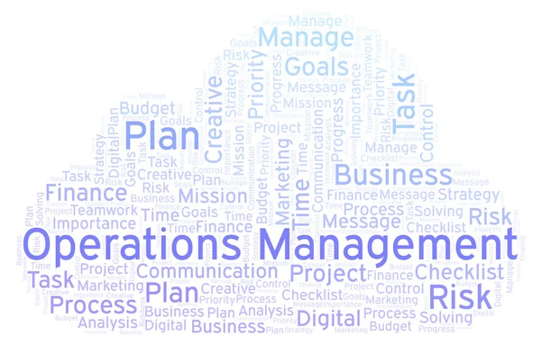 Operations Management Word Cloud Made Text Only — Stock Photo, Image