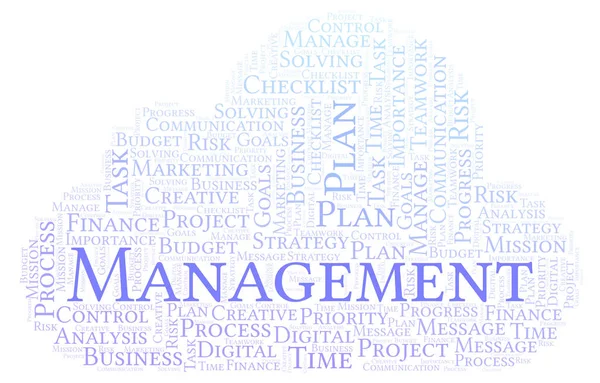 Management Word Cloud Nur Mit Text Erstellt — Stockfoto