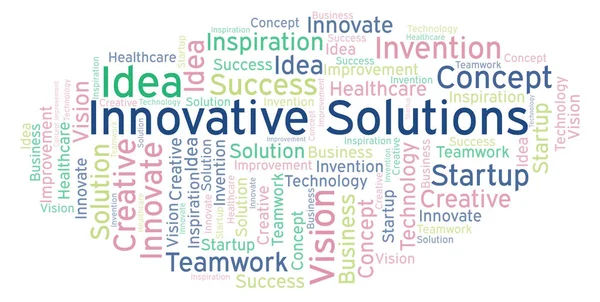 Innovative Solutions Nuage Mots Fait Avec Texte Seulement — Photo