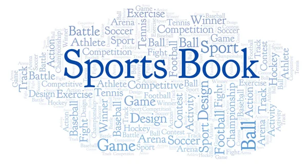 Sports Book word cloud. Made with text only.