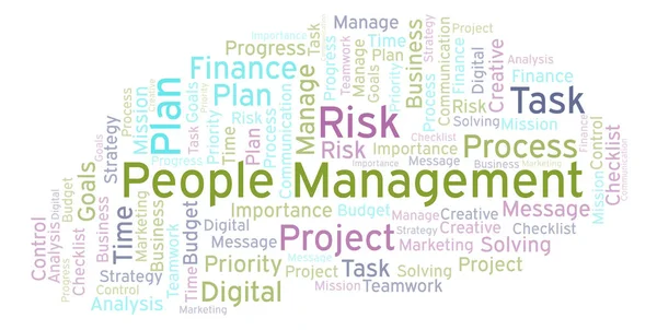 People Management Word Cloud Nur Mit Text Erstellt — Stockfoto