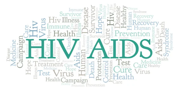 HIV AIDS word cloud, made with text only