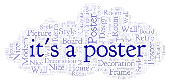 インテリア ポスターの単語の雲 テキストのみで作られた Wordcloud — ストック写真
