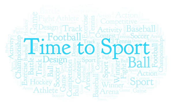 Time Sport Word Cloud Made Text Only — Stock Photo, Image