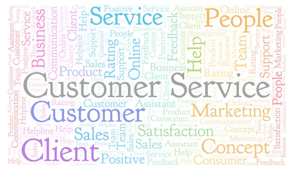 Customer Service Word Cloud Gemaakt Met Alleen Tekst — Stockfoto