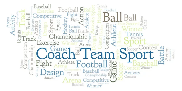 Coach Lagsport Word Cloud Med Endast Text — Stockfoto