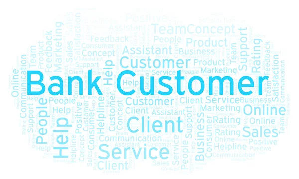 Bank Customer Word Cloud Made Text Only — Stock Photo, Image