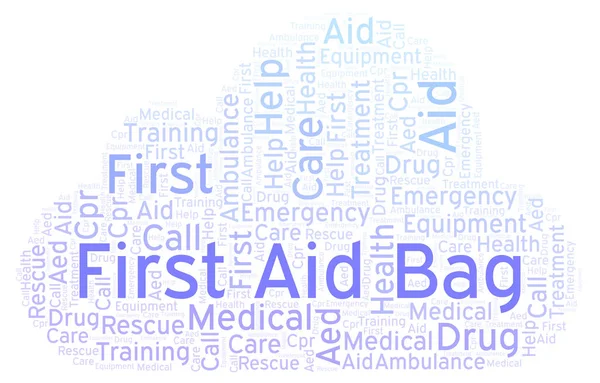 First Aid Bag word cloud, made with text only