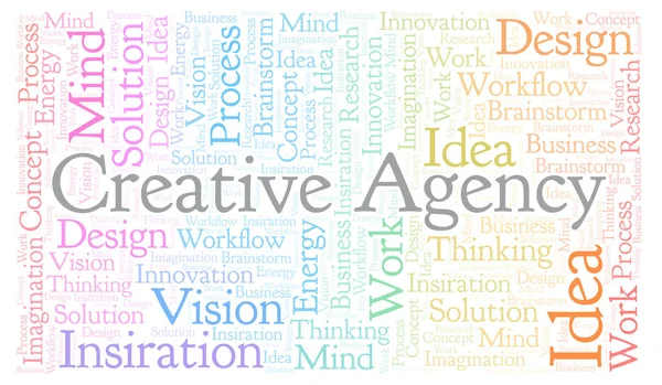 Creative Agency word cloud, made with text only