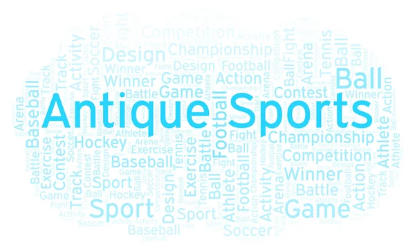 Antike Sportwortwolke Nur Mit Text Gemacht — Stockfoto