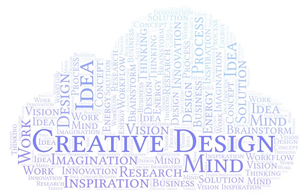 Creative Design Word Cloud Realizzato Solo Con Testo — Foto Stock