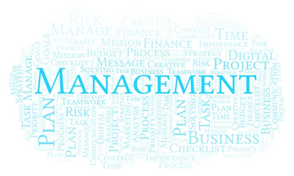 Management Word Cloud Nur Mit Text Erstellt — Stockfoto