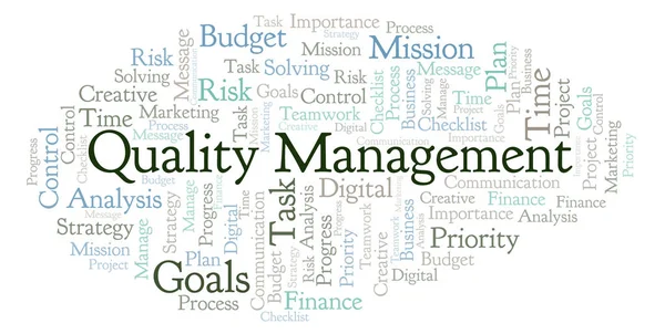 Quality Management Word Cloud Made Text Only — Stock Photo, Image